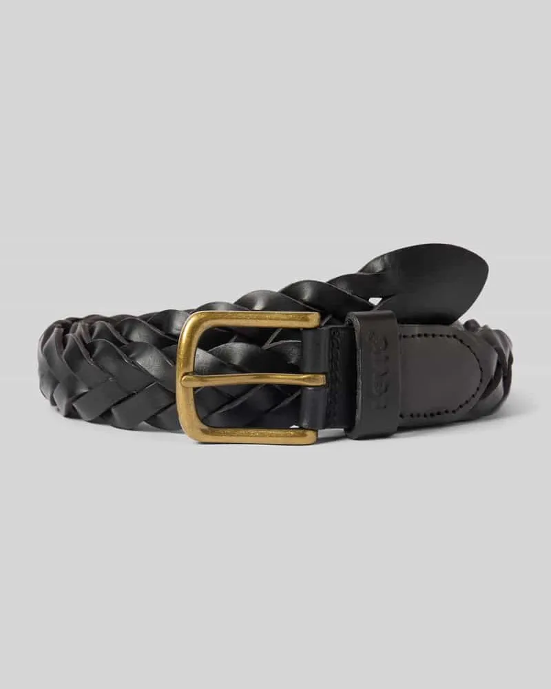Levi's Ledergürtel in Flecht-Optik Black