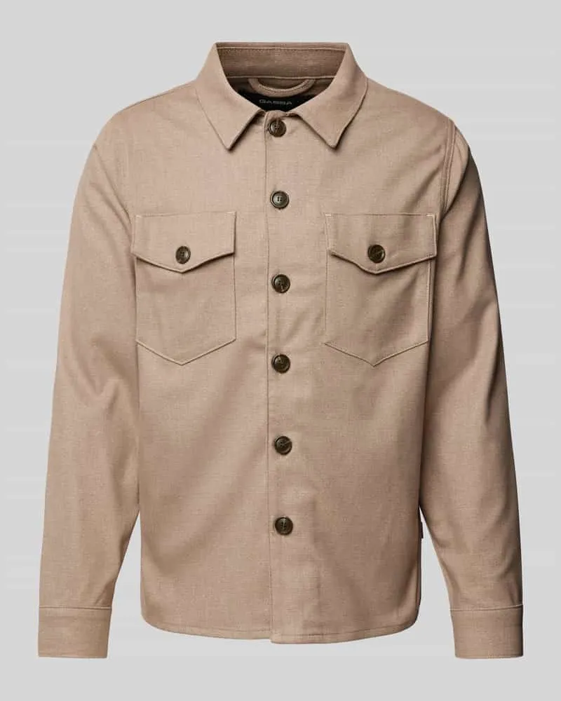 GABBA Hemdjacke mit Brusttaschen Modell 'CLIPPER Camel