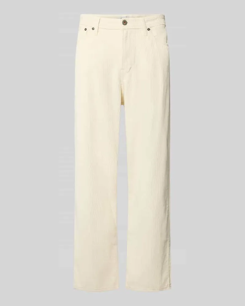 Jack & Jones Straight Leg Cordhose aus reiner Baumwolle Modell 'ALEX Offwhite