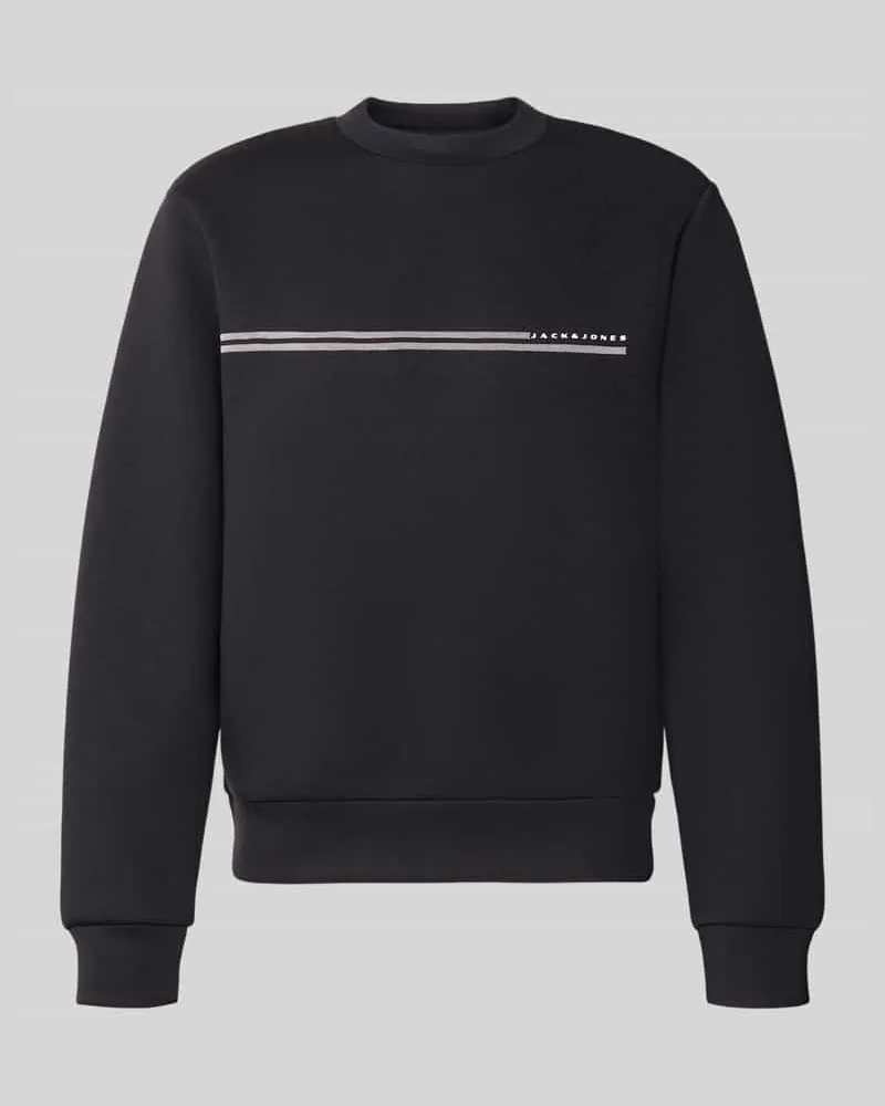 Jack & Jones Relaxed Fit Sweatshirt mit Viskose-Anteil Modell 'Fusion Black