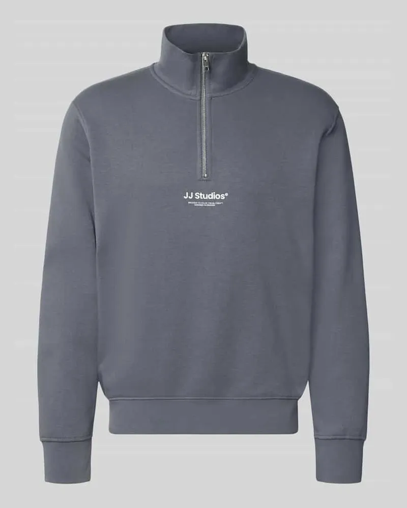 Jack & Jones Regular Fit Sweatshirt aus Baumwoll-Mix Modell 'Soho Hellgrau