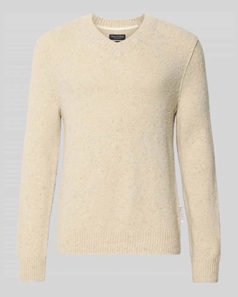 Marc O'Polo Regular Fit Strickpullover aus Woll-Mix Offwhite
