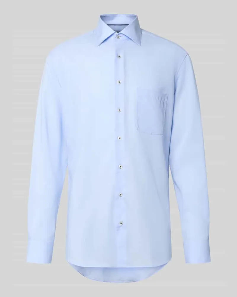 Eterna Regular Fit Business-Hemd mit Kentkragen Bleu