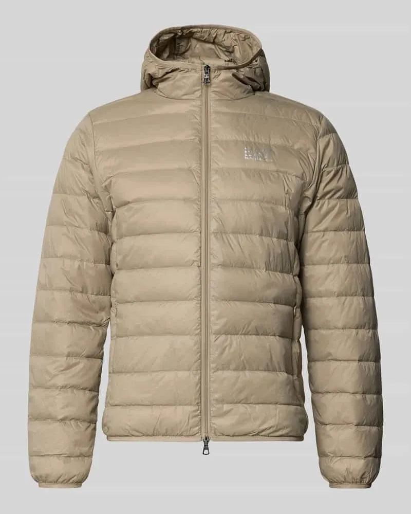 EA7 Daunenjacke mit Reißverschluss Beige