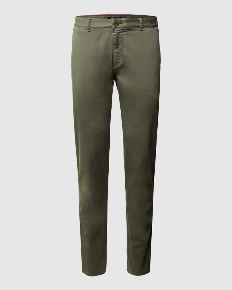 Roy Robson Slim Fit Chino mit Stretch-Anteil Oliv