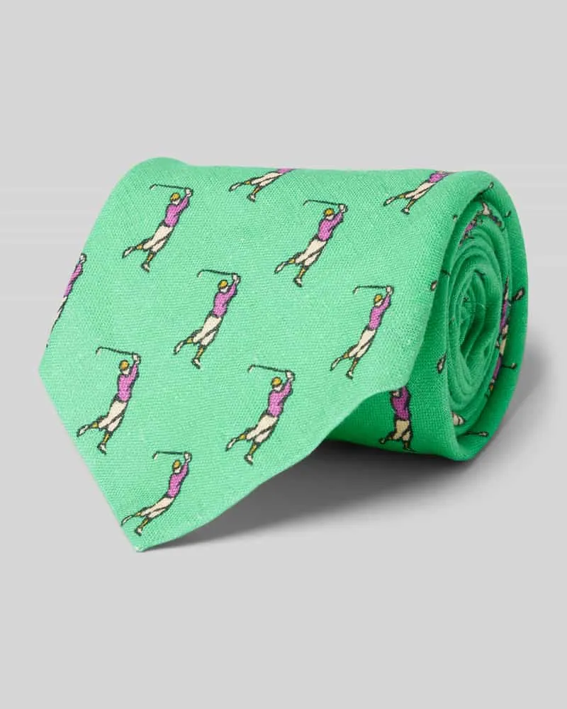 Ralph Lauren Leinenkrawatte mit Motiv-Print 