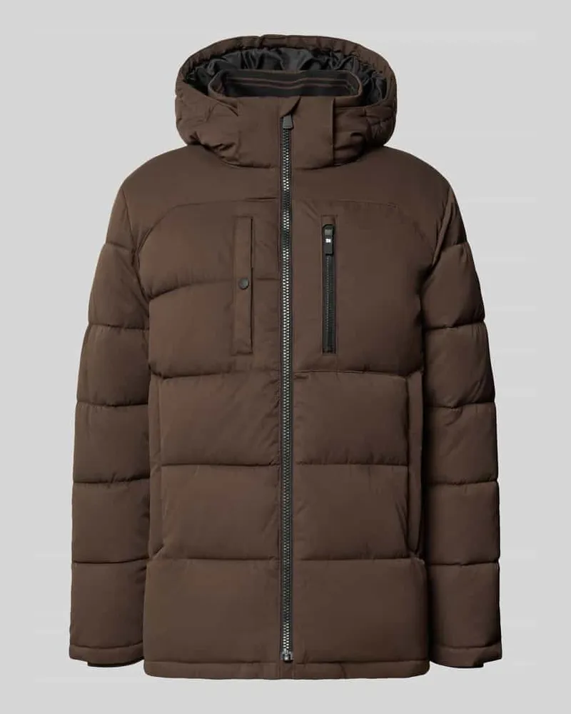 S.Oliver Steppjacke mit vielen Reißverschlusstaschen Schoko