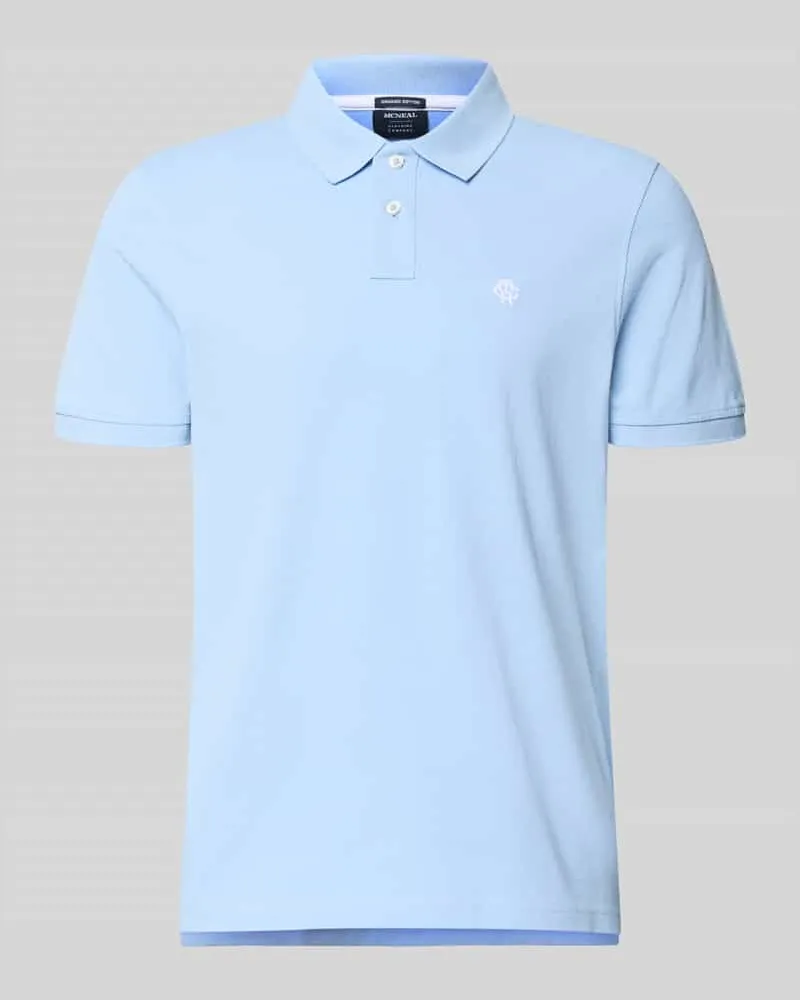 McNeal Regular Fit Poloshirt mit Label-Stitching Sky