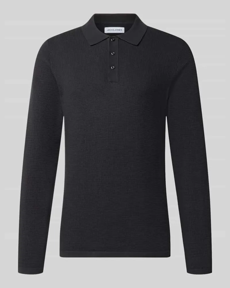 Jack & Jones Slim Fit Poloshirt mit Label-Detail Modell 'AUSTIN Black