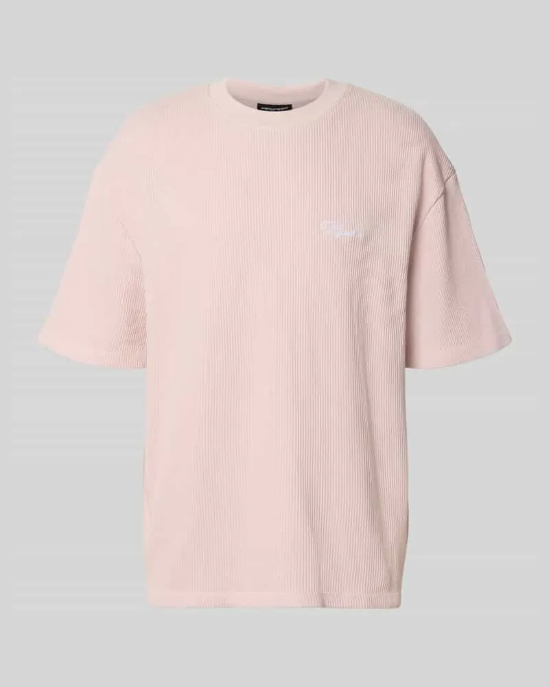 PEGADOR Oversized T-Shirt mit Strukturmuster Pink