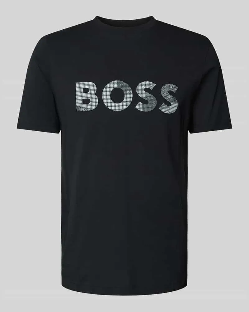 HUGO BOSS T-Shirt mit Logo-Print und Rundhalsausschnitt 