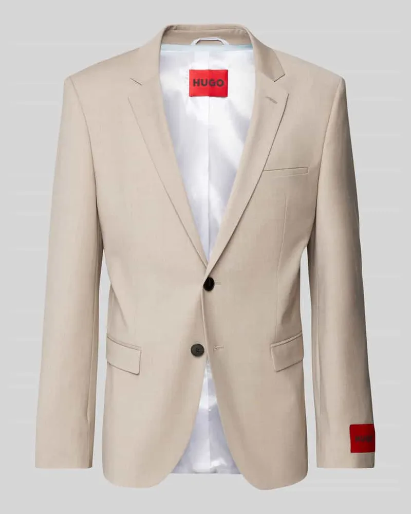 HUGO BOSS 2-Knopf-Sakko mit Label-Patch Beige