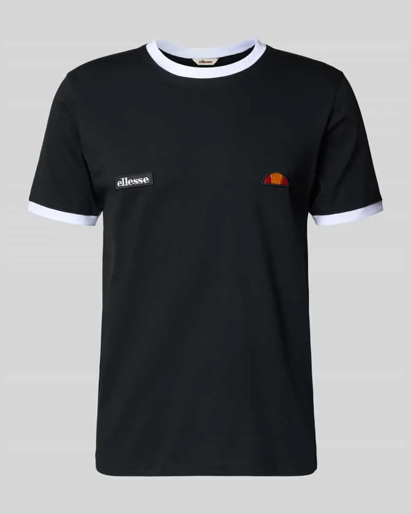 Ellesse T-Shirt mit Logo- und Label-Patch Modell 'RINGETTO Black