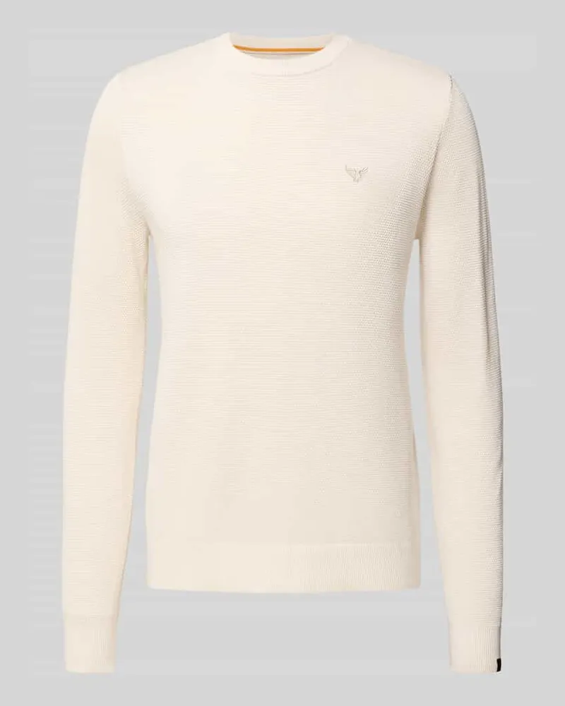 PME Legend Strickpullover mit Logo-Stitching Modell 'Ricecorn 