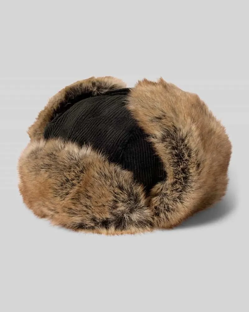 Barts Mütze aus Baumwollcord mit Ohrenklappen Black