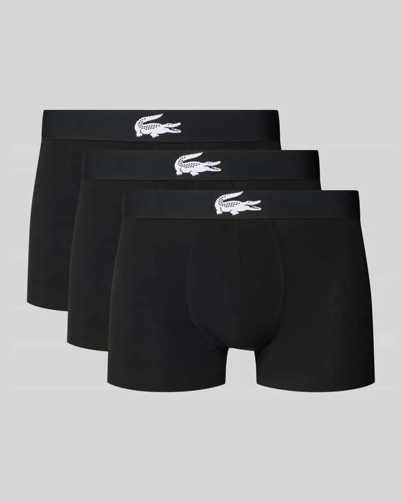 Lacoste Trunks aus Baumwoll-Mix im 3er-Pack Black