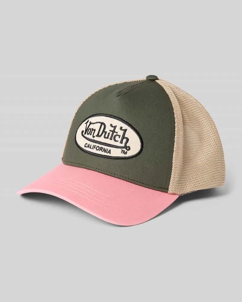 Von Dutch Trucker Cap mit Label-Patch Modell 'Terry Pink