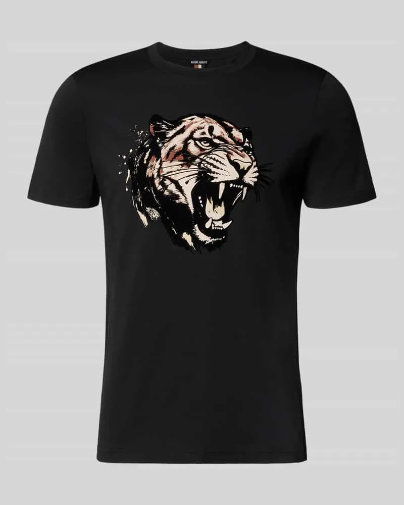 Antony Morato Regular Fit T-Shirt mit Motiv-Print Black