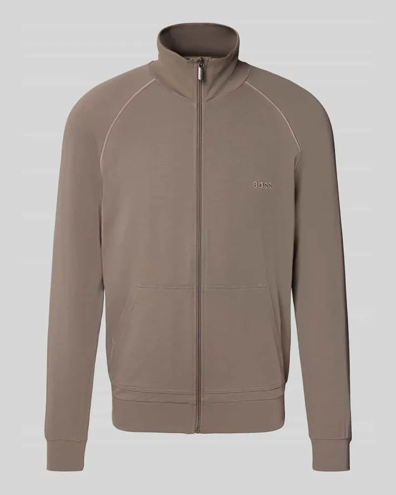 HUGO BOSS Regular Fit Sweatjacke aus Baumwoll-Mix 
