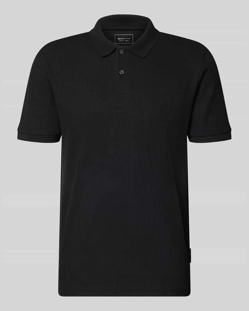 Tom Tailor Regular Fit Poloshirt aus reiner Baumwolle Black