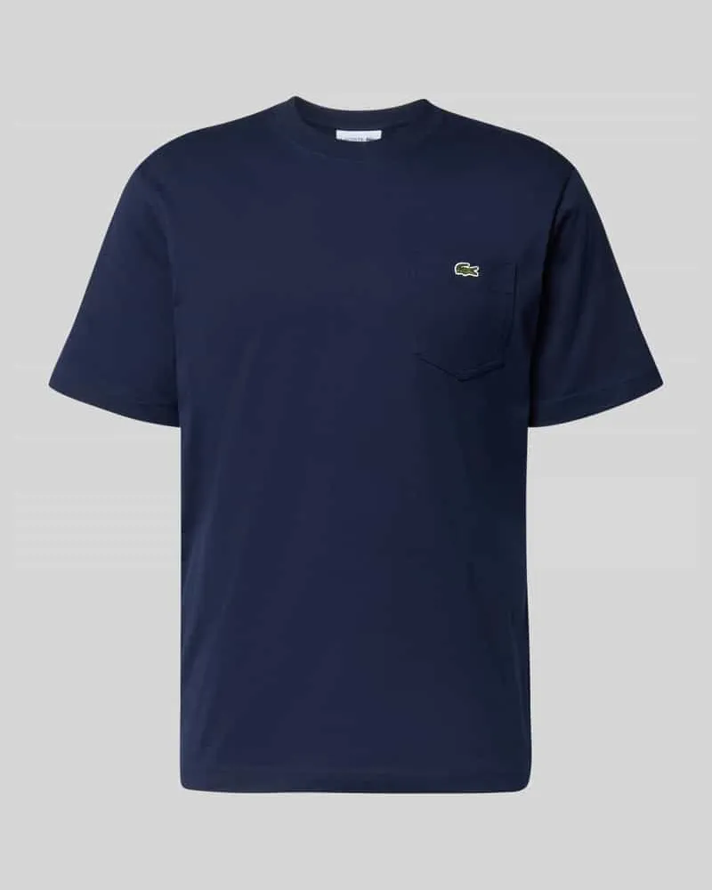 Lacoste Regular Fit T-Shirt aus reiner Baumwolle Blau