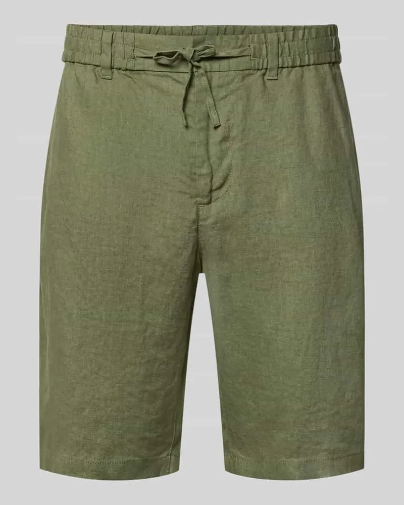 Gant Shorts aus Leinen mit Gesäßtaschen Oliv