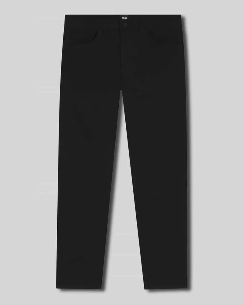 HUGO BOSS Slim Fit Hose aus Baumwoll-Mix Modell 'DELAWARE5 Black