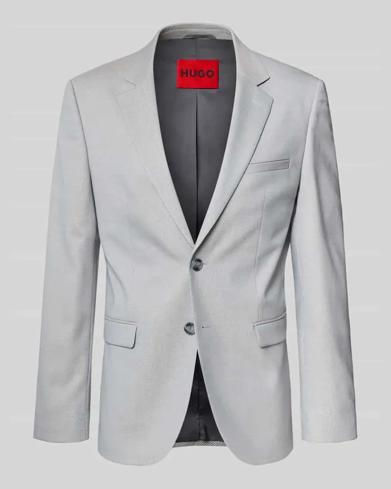 HUGO BOSS Super Slim Fit Anzugsakko mit Woll-Anteil Modell 'ARTI253X Hellgrau