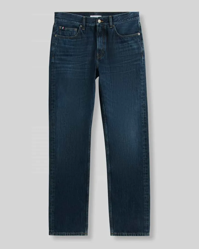 Tommy Hilfiger Straight Fit Jeans aus reiner Baumwolle Model 'DOVER Jeansblau