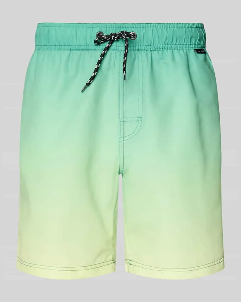 Blend Badeshorts mit Gesäßleistentasche Modell 'BHRISLEA GRADIENCE Gruen