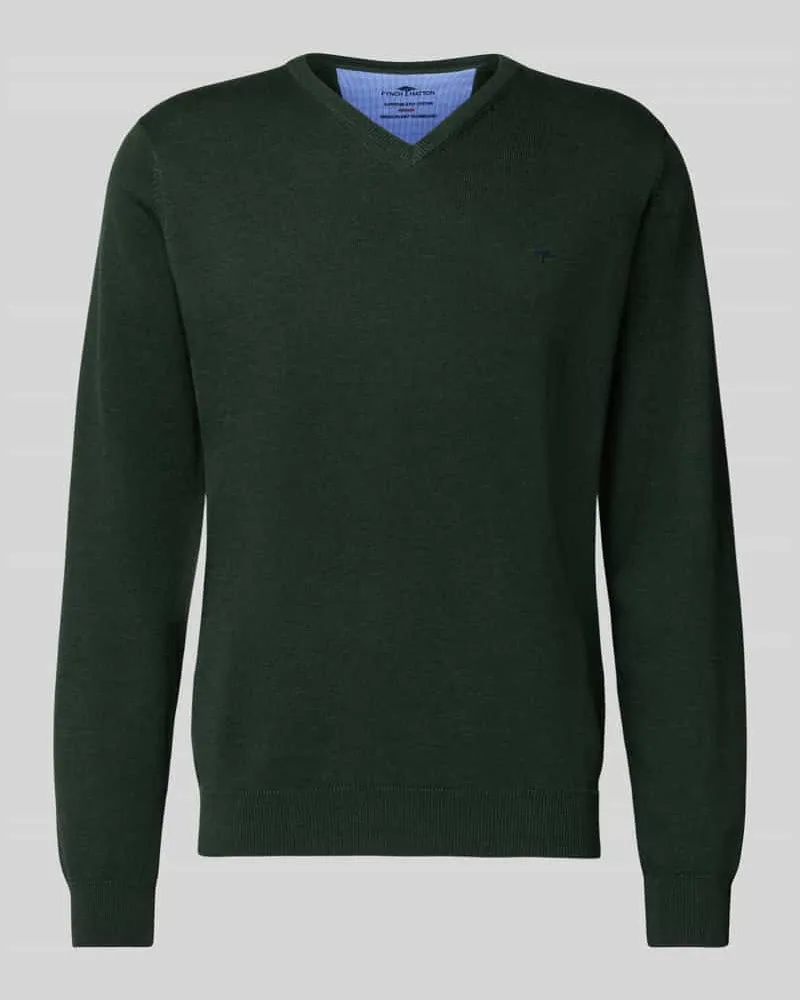 Fynch-Hatton Strickpullover mit Logo-Detail 