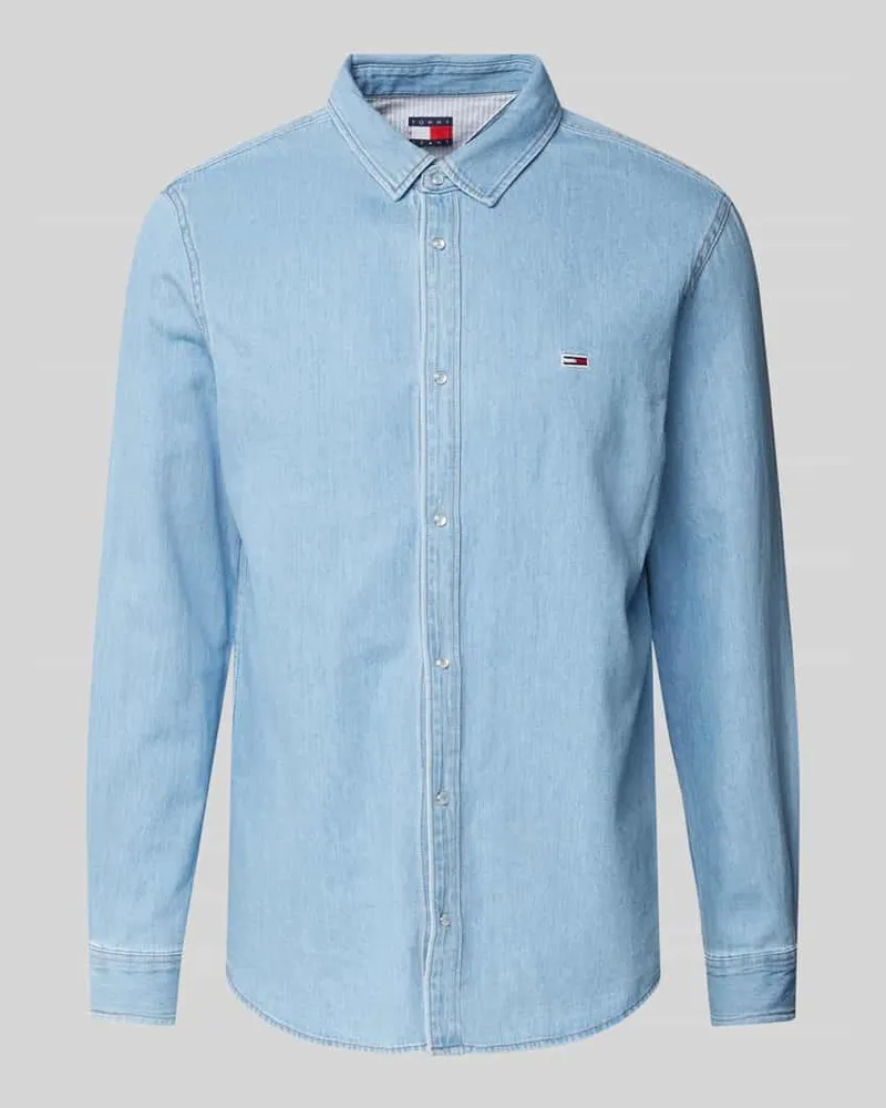 Tommy Hilfiger Regular Fit Jeanshemd mit Logo-Stitching 
