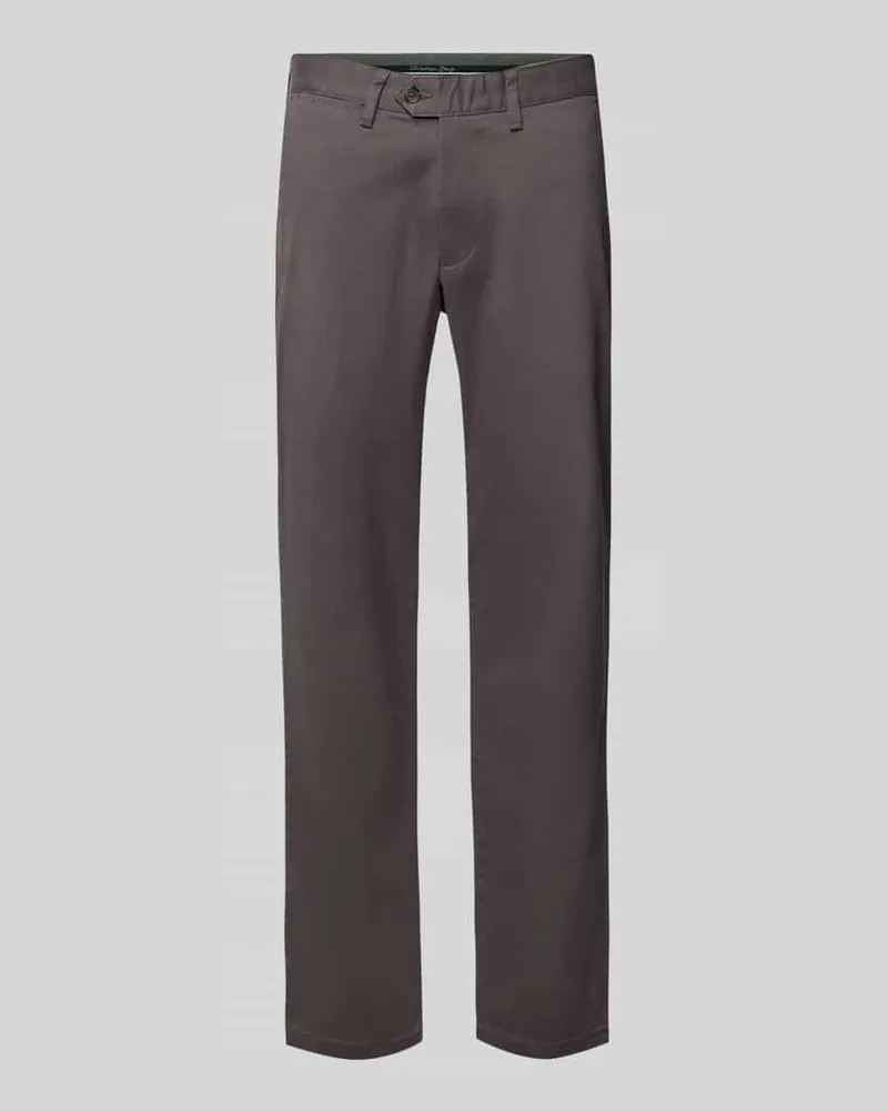 Christian Berg Chino mit französischen Eingrifftaschen Anthrazit