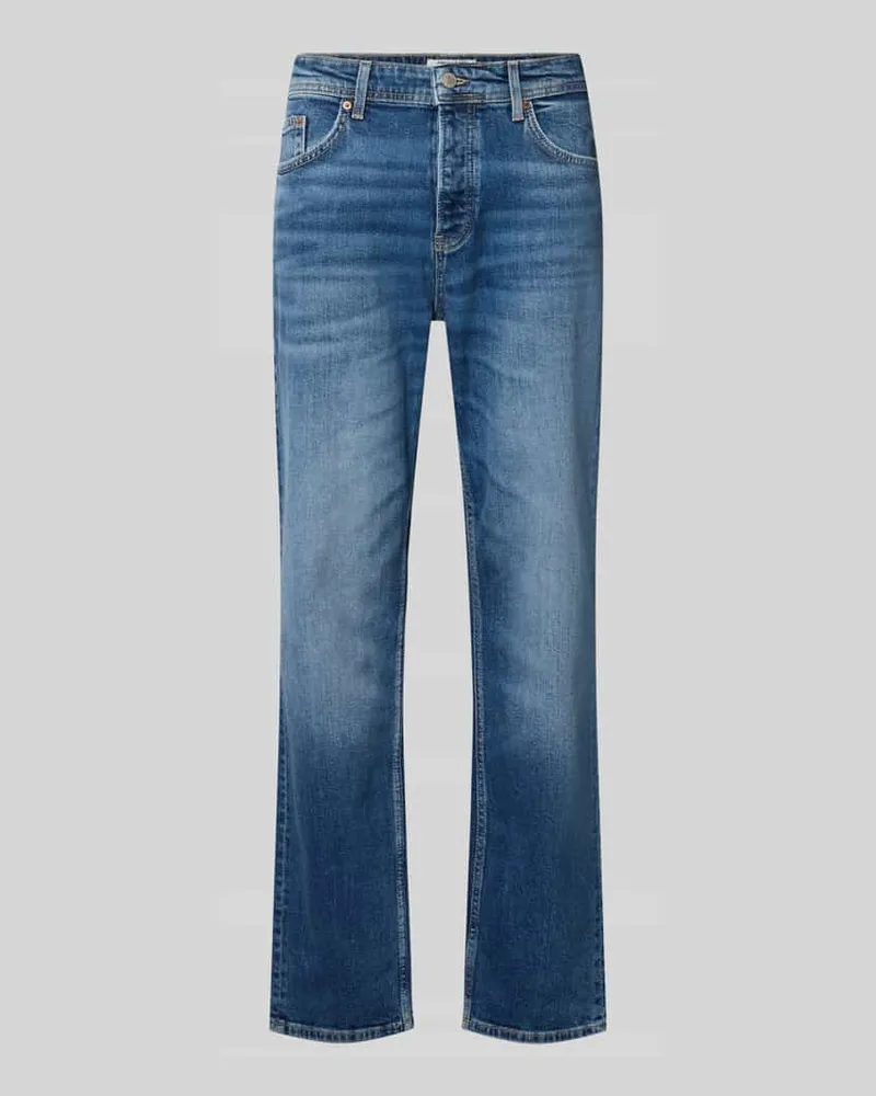 Only & Sons Straight Fit Jeans aus Baumwoll-Mix Modell 'SEDGE Jeansblau