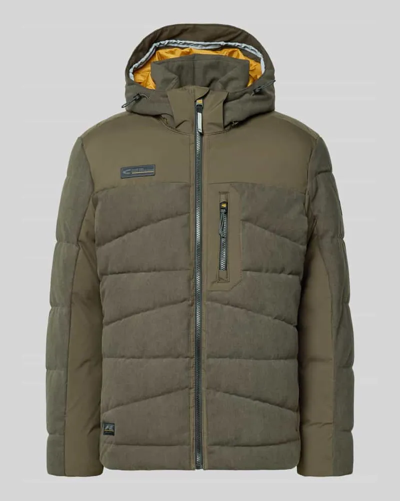 Camel Active Regular Fit Steppjacke mit Kapuze Dunkelbraun