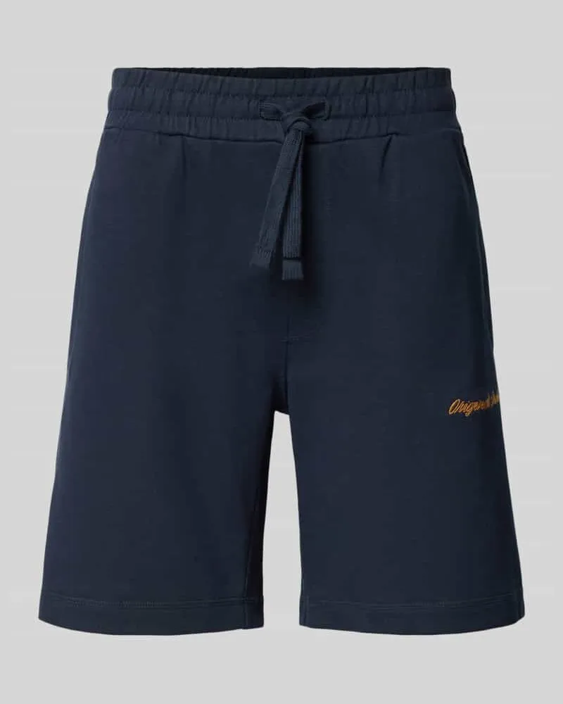Jack & Jones Shorts mit Label-Stitching Modell 'KARL Marine