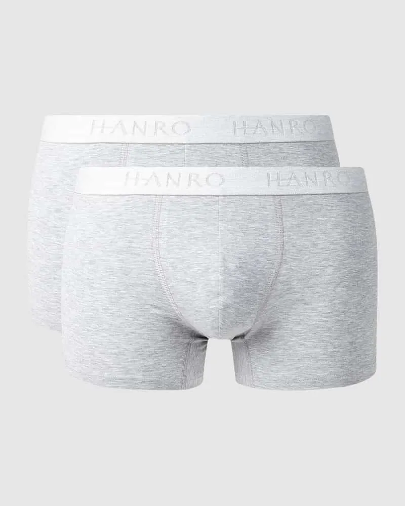 Hanro Trunks mit Label-Details im 2er-Pack Mittelgrau
