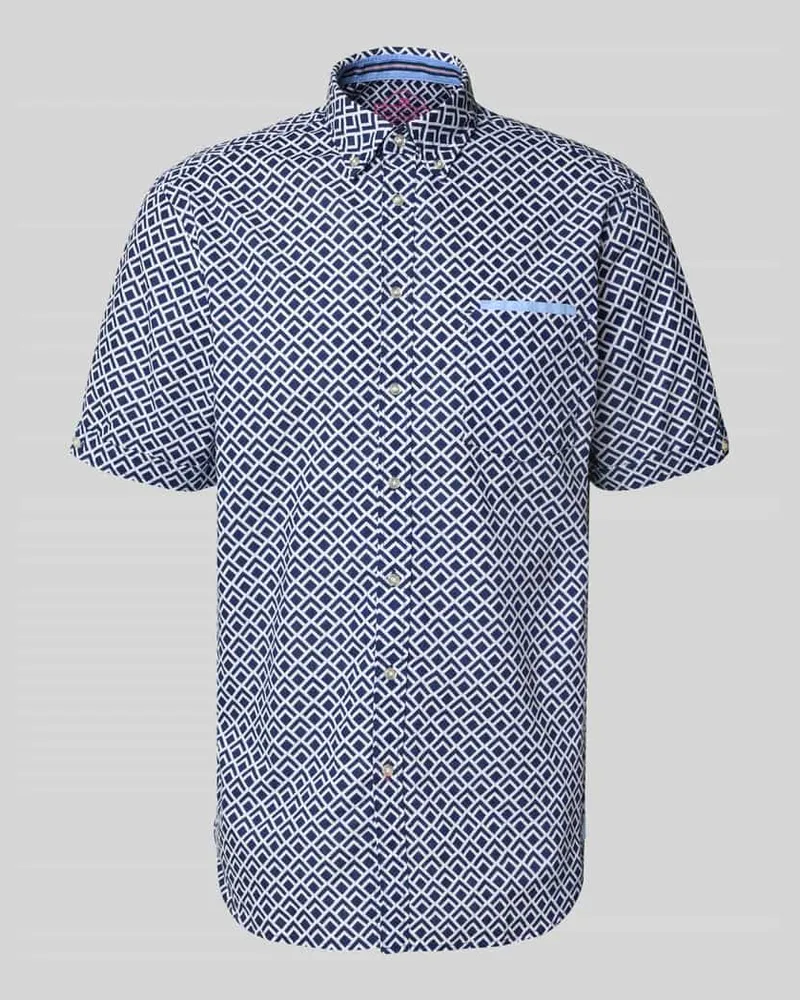 Christian Berg Regular Fit Freizeithemd mit Button-Down-Kragen 