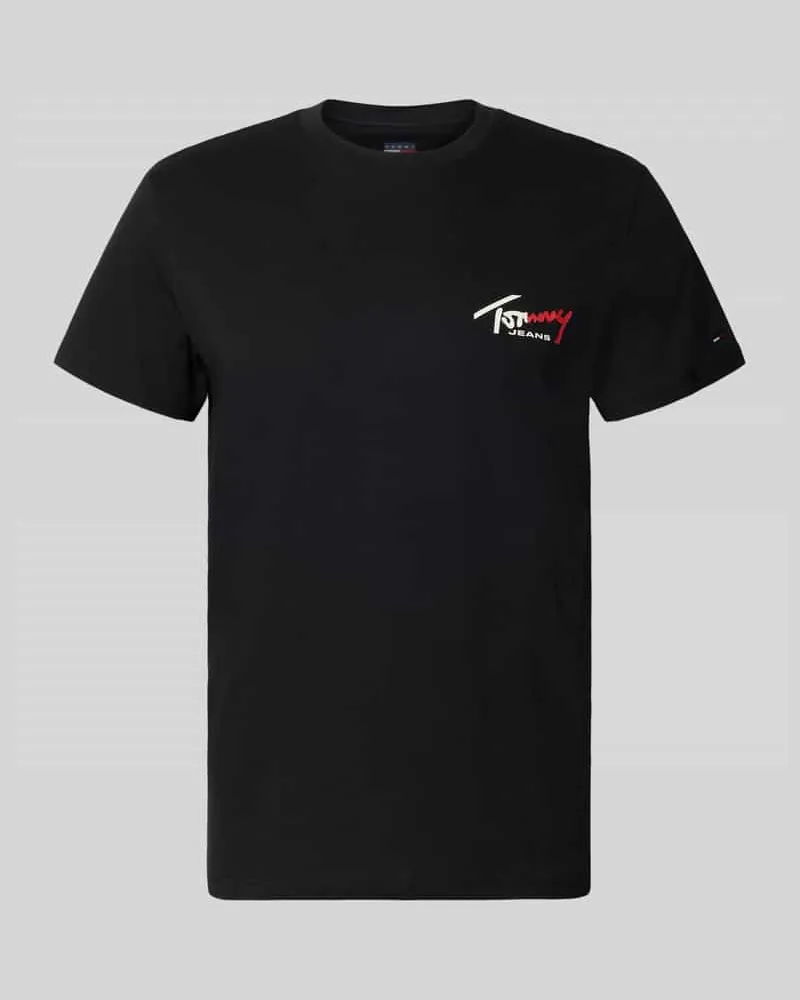 Tommy Hilfiger Slim Fit T-Shirt aus reiner Baumwolle Black