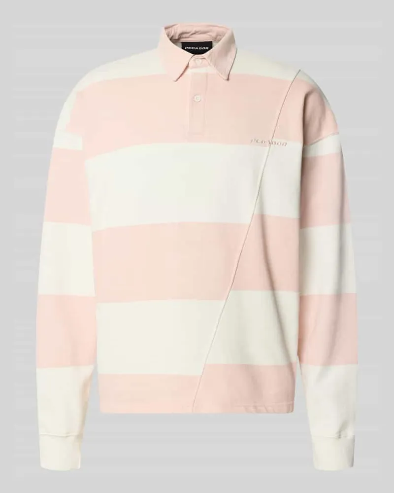 PEGADOR Relaxed Fit Poloshirt aus reiner Baumwolle Modell 'Castelluccio Pink
