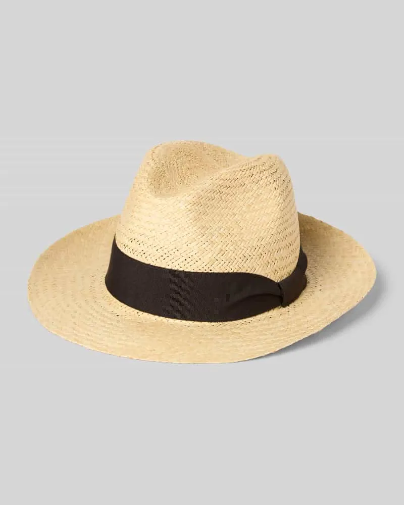 Müller Headwear Strohhut mit Hutband Modell 'Panama Beige
