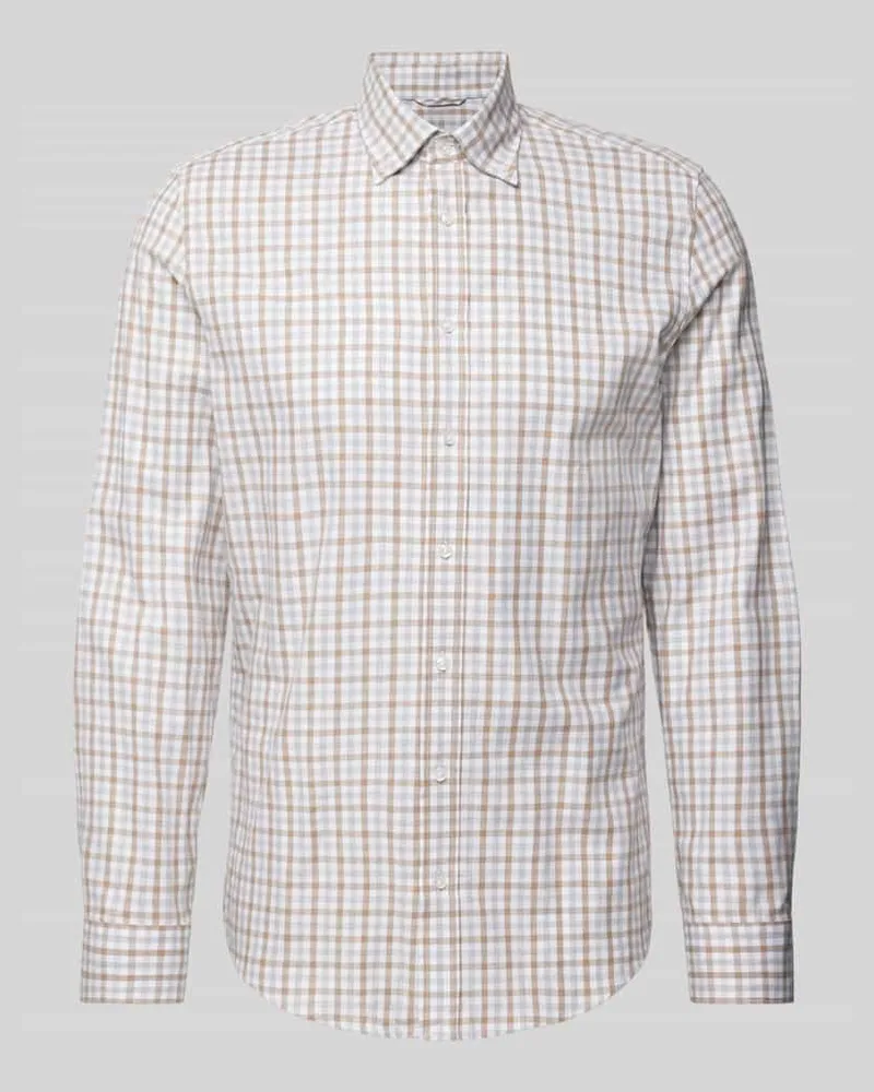 Seidensticker Slim Fit Business-Hemd mit Button-Down-Kragen 