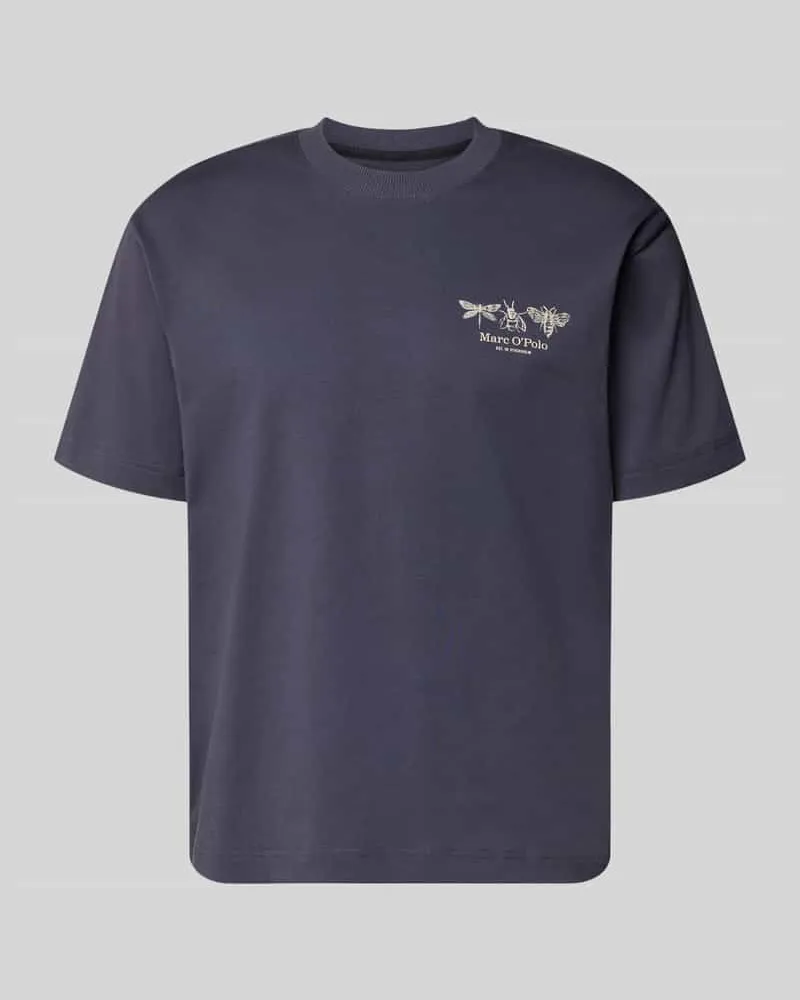 Marc O'Polo Relaxed Fit T-Shirt aus reiner Baumwolle Blau