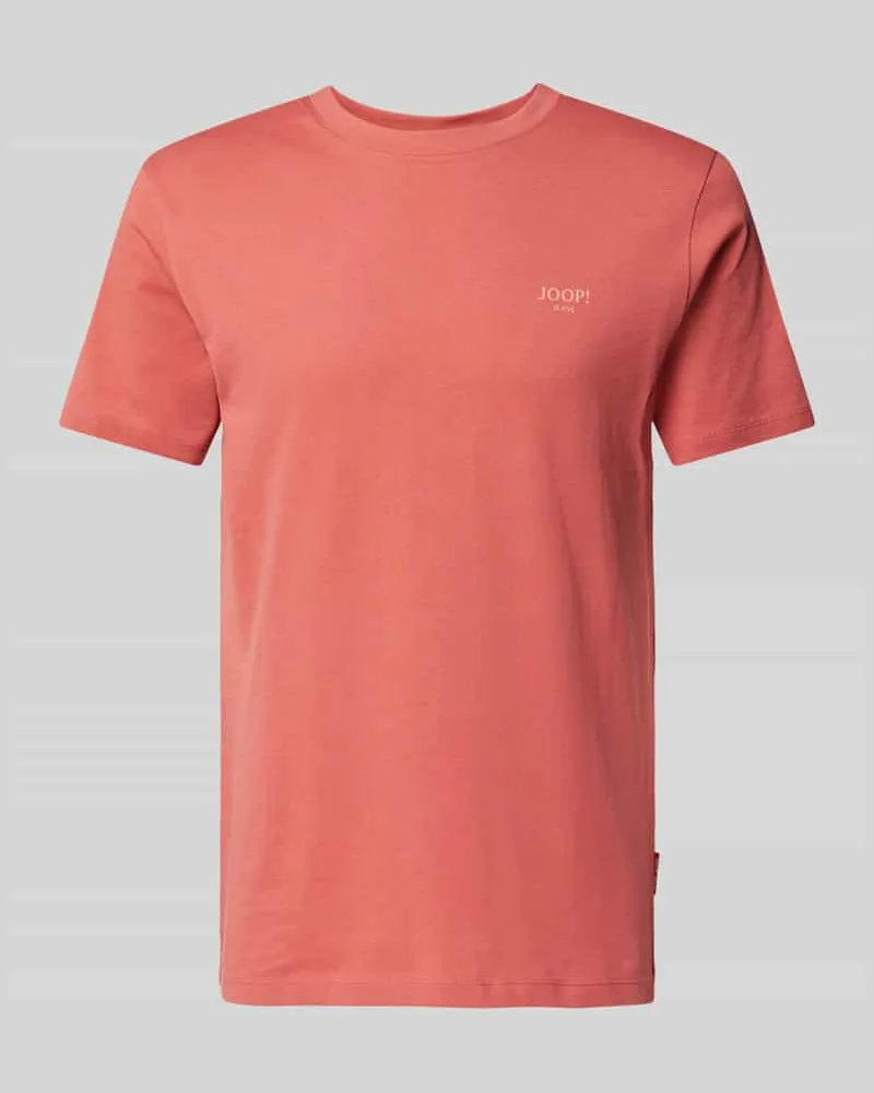 JOOP! T-Shirt mit Label-Print Modell 'Alphis Lachs
