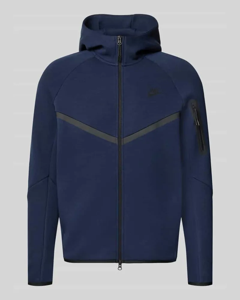 Nike Regular Fit Sweatjacke aus Baumwoll-Mix Dunkelblau