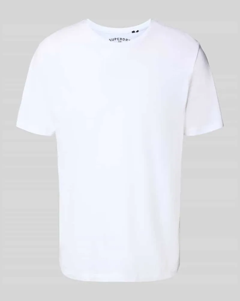 Superdry. T-Shirt mit geripptem Rundhalsausschnitt 