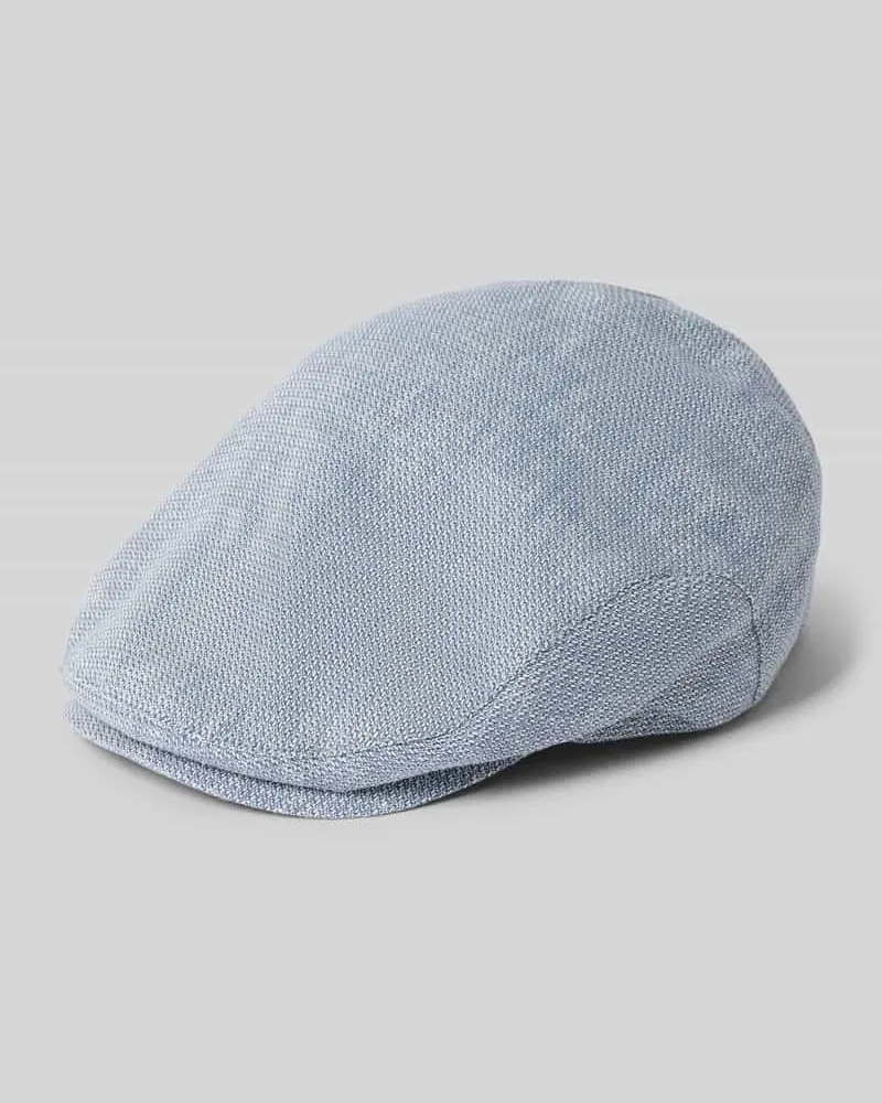 Müller Headwear Schiebermütze aus Leinen-Mix Modell 'Gatsby Blau