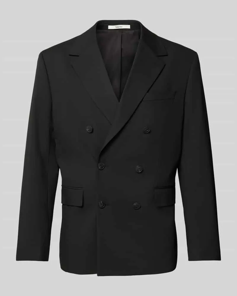 Selected Homme Regular Fit Anzugsakko mit Viskose-Anteil Modell 'LIAM Black