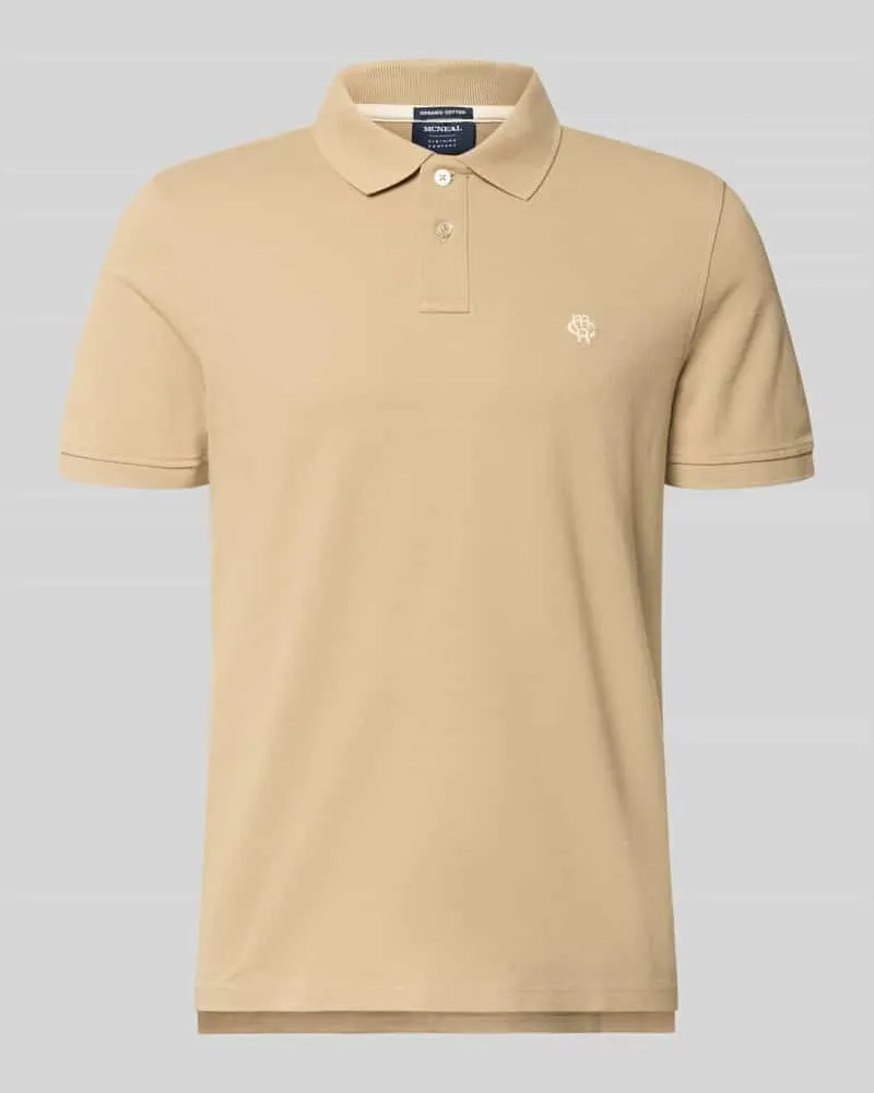 McNeal Regular Fit Poloshirt mit Label-Stitching Mud