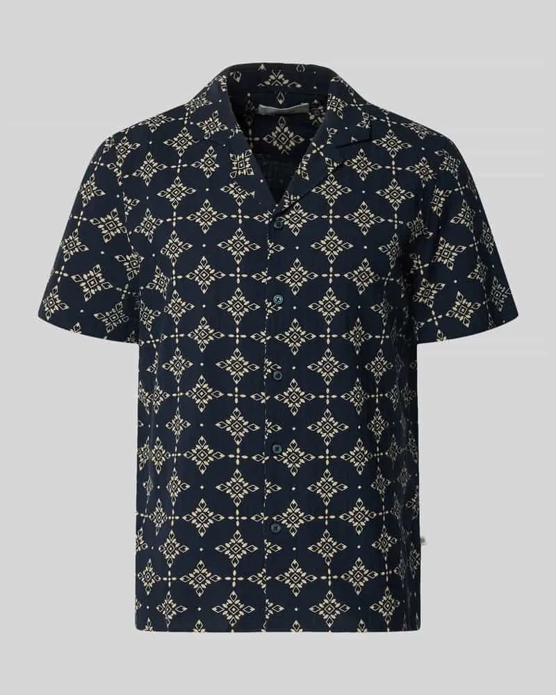 S.Oliver Relaxed Fit Freizeithemd aus reiner Baumwolle Marine